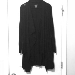 Extra Long Black Cardigan (male or female)